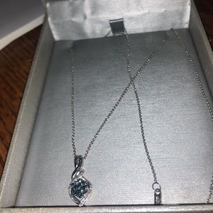 Zales-Diamond Accent,Blue Topaz on Sterling Silver